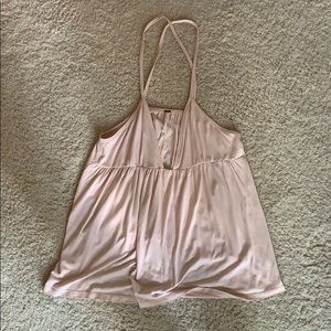 Free People Blush Pink V-Neck Tank Top